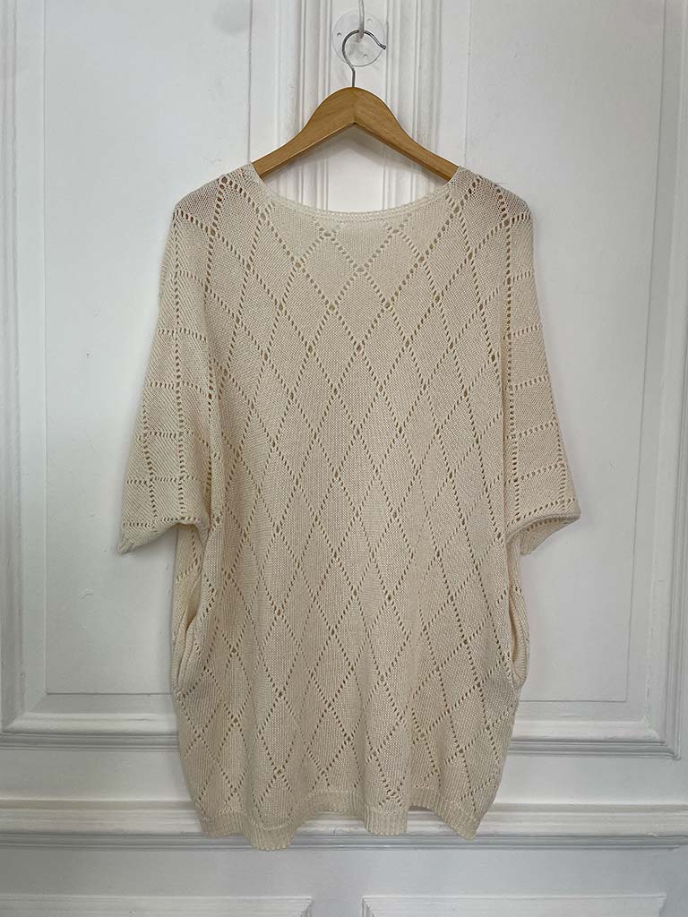 Argyle Knit - Ecru