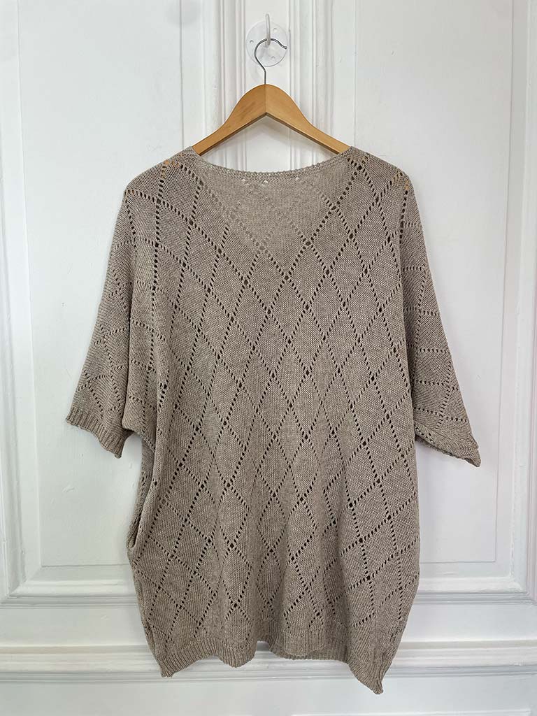 Argyle Knit - Latte