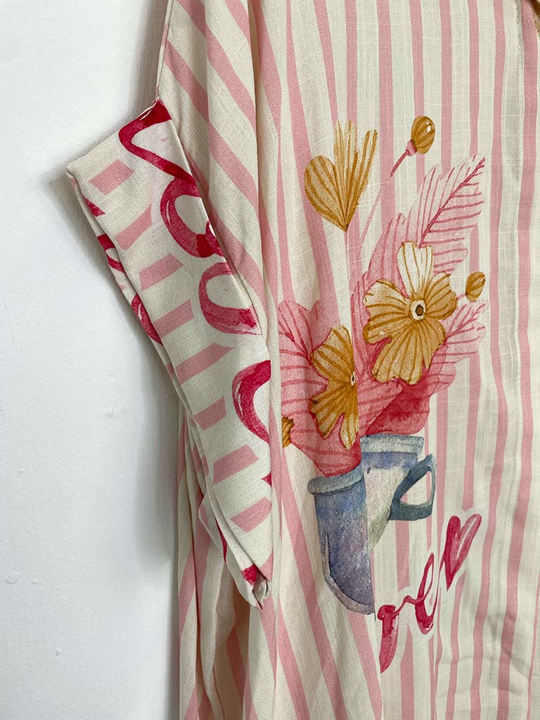 Love Flower Print Shirt