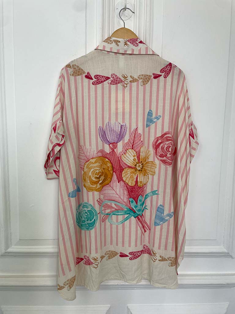 Love Flower Print Shirt
