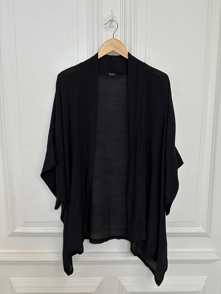 Relaxed Cover Up Kimono - Black