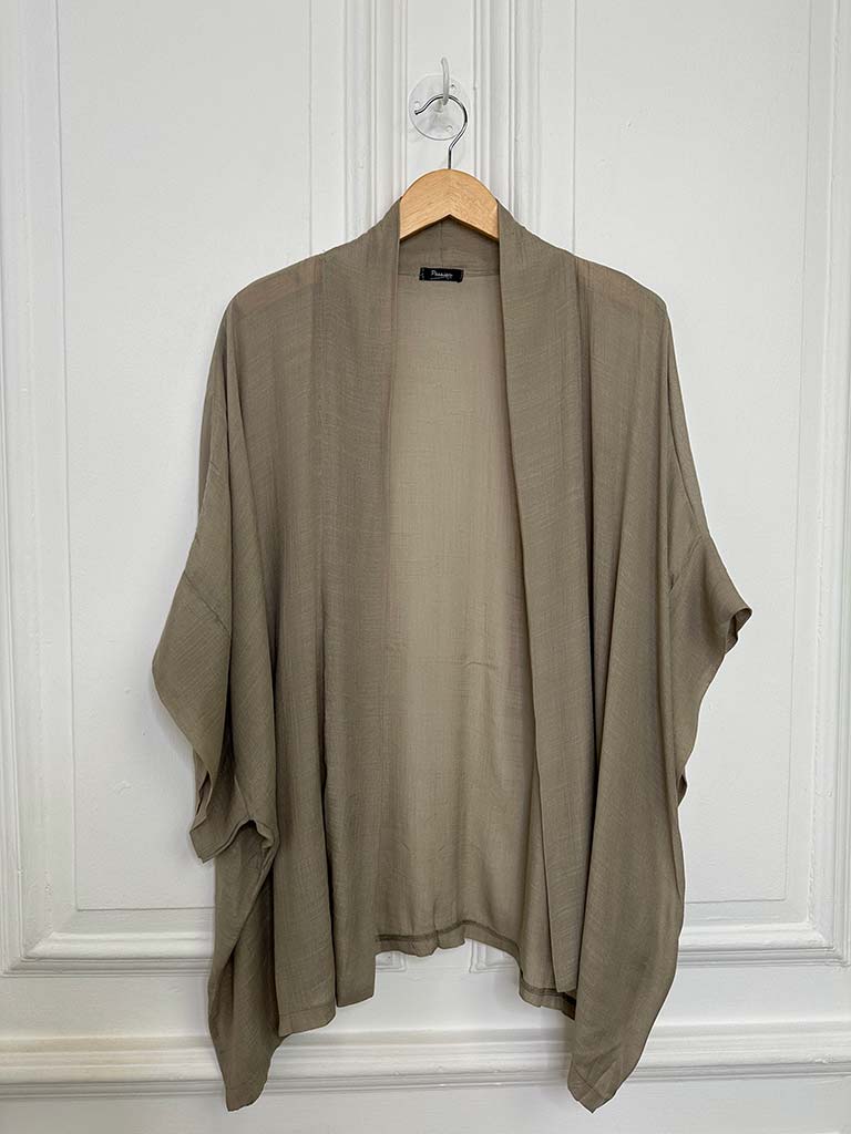 Relaxed Cover Up Kimono - Mocha