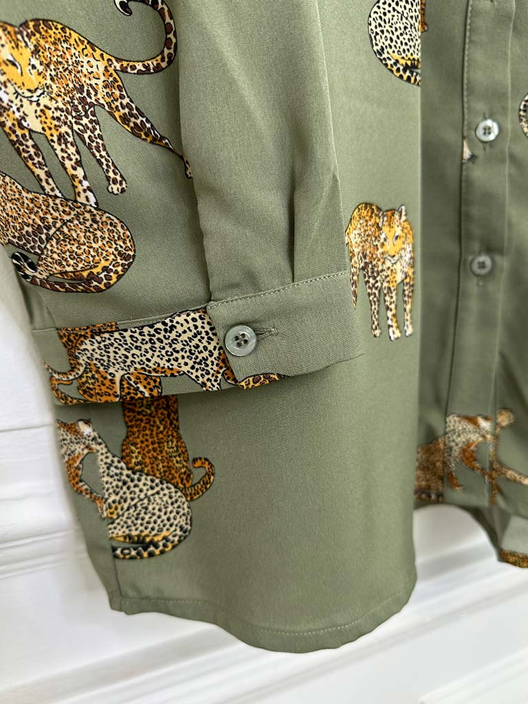 Leopard Print Shirt - Khaki