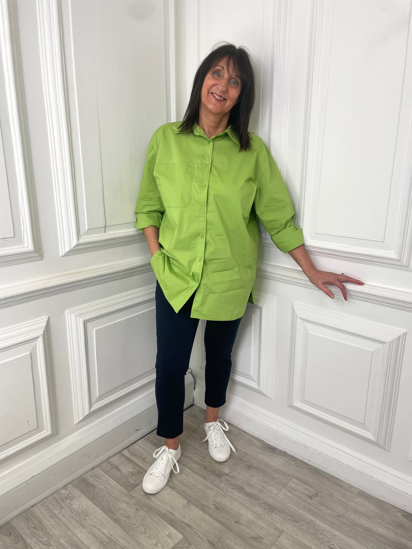 Cotton Pocket Shirt - Kiwi Green