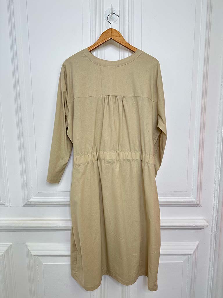 Utility Shirt Dress - Sand