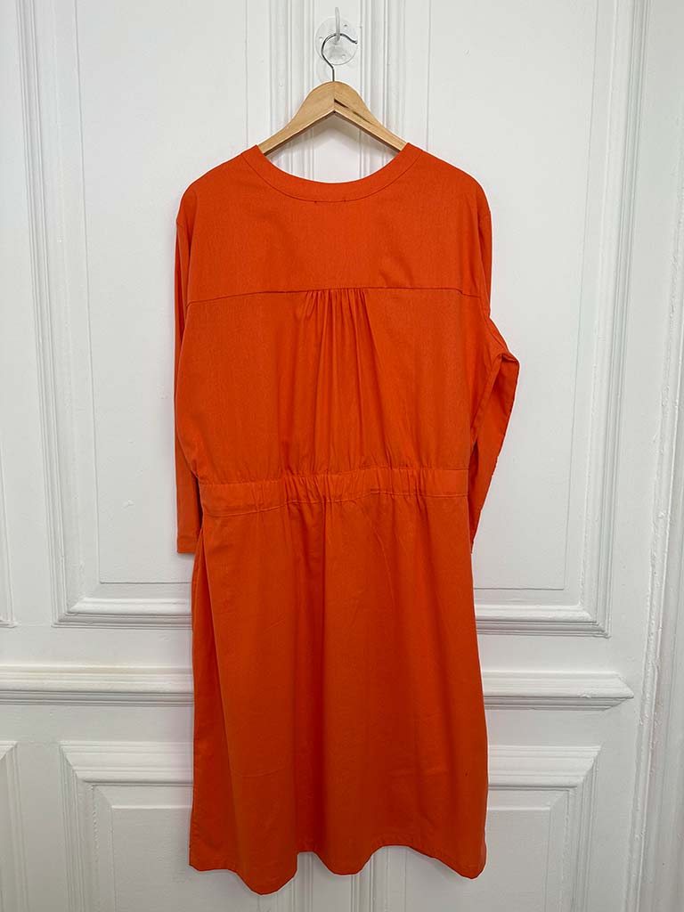 Utility Shirt Dress - Orange