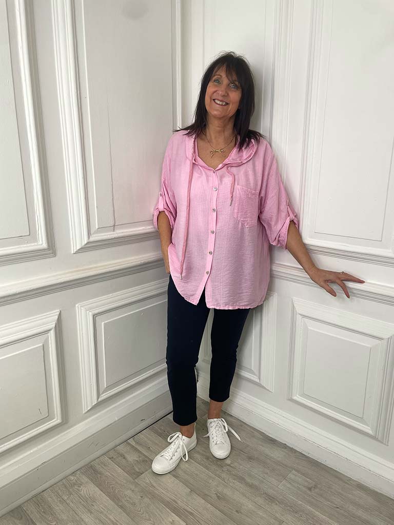 Hooded Shirt - Bubblegum