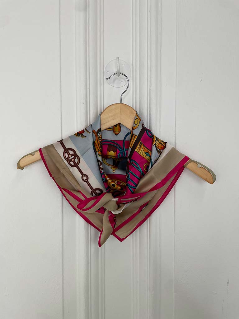 Malissa J Silk Feel Tassel Neckerchief - Fuchsia