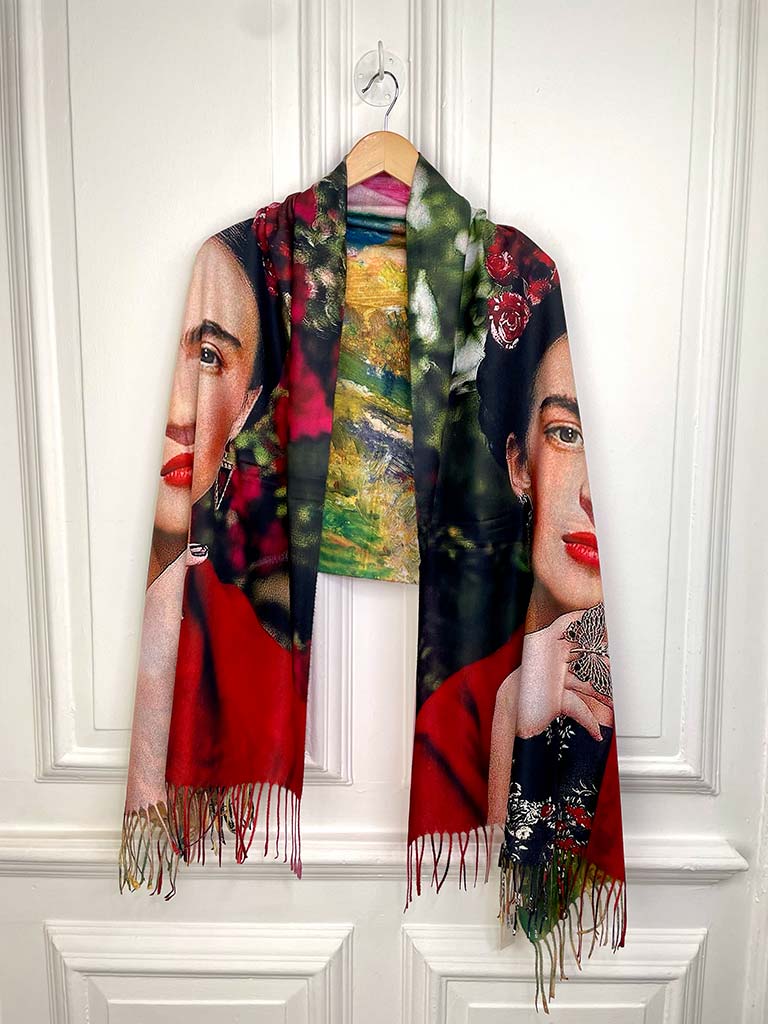 Malissa J Frida Kahlo Scarf - Khaki Multi