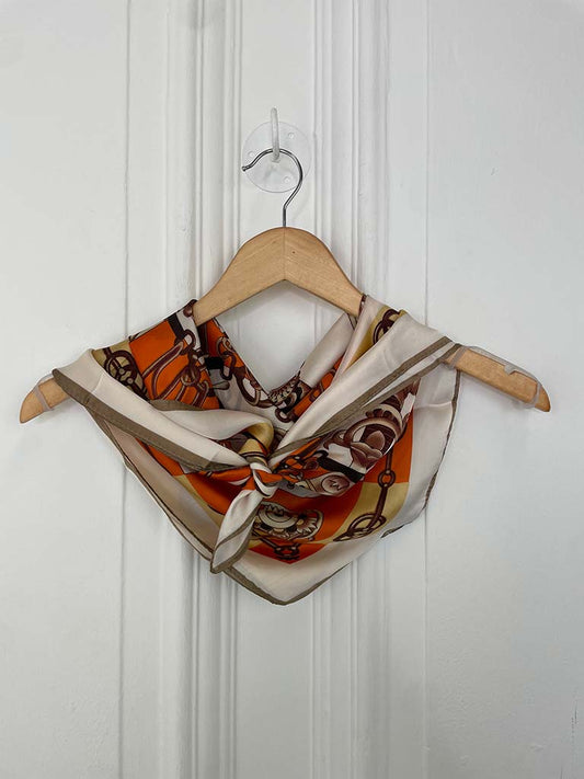 Malissa J Silk Feel Tassel Neckerchief - Orange