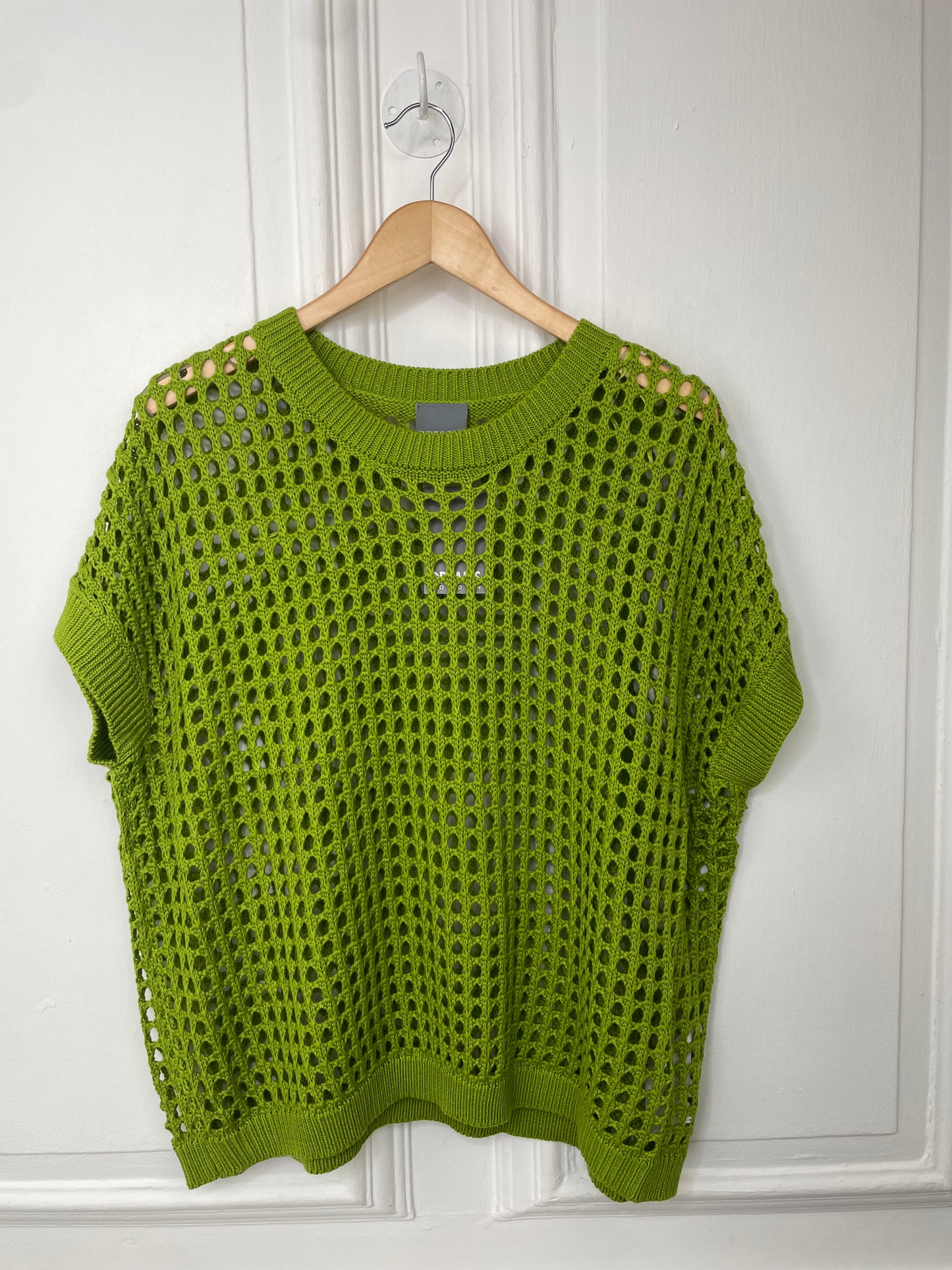 Honeycomb Sleeveless Jumper - Kiwi Green