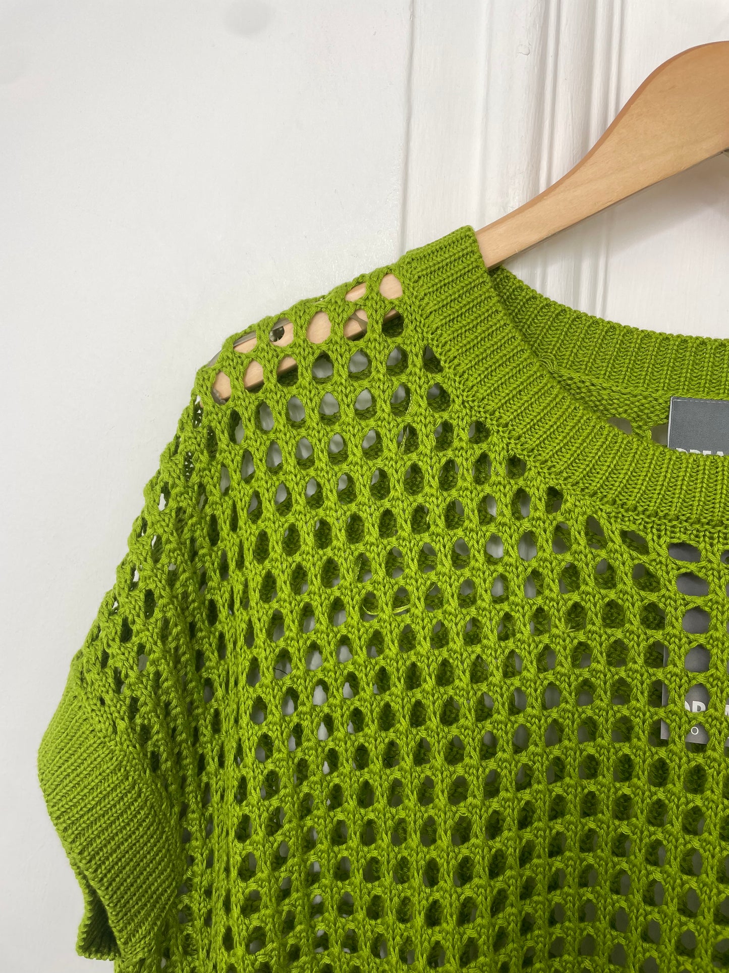 Honeycomb Sleeveless Jumper - Kiwi Green