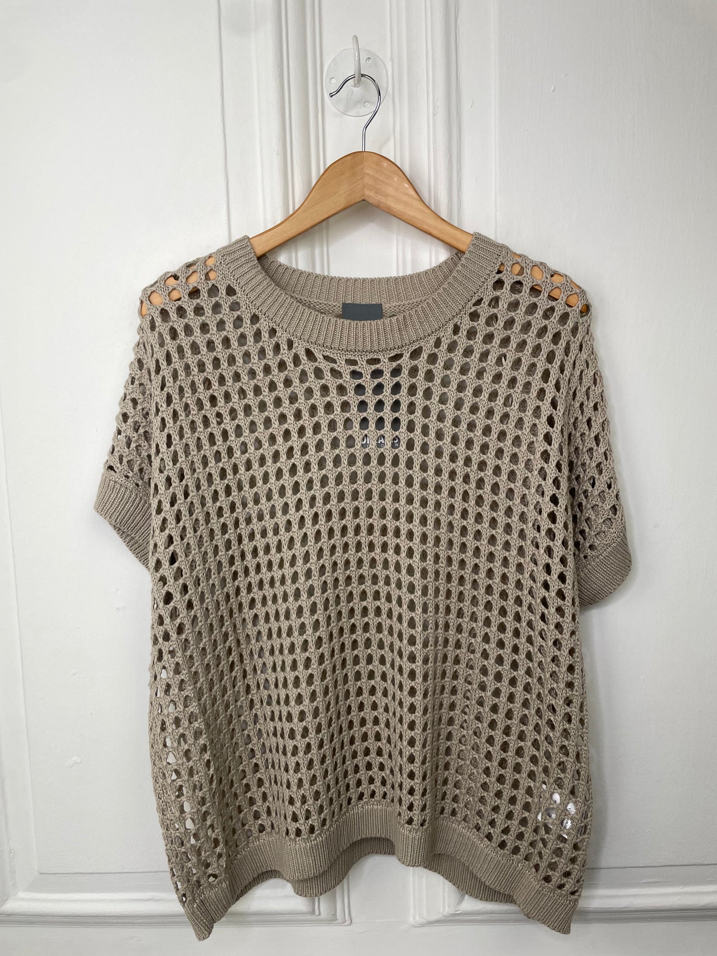 Honeycomb Sleeveless Jumper - Stone