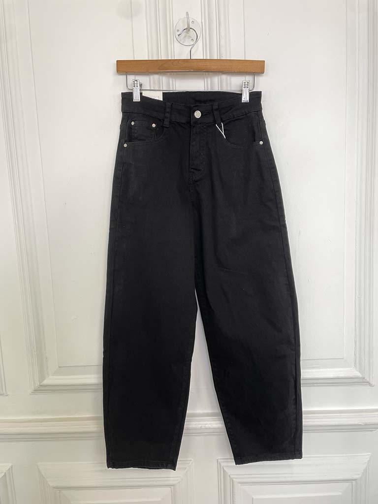 G-Smack Cropped Balloon Jeans - Black