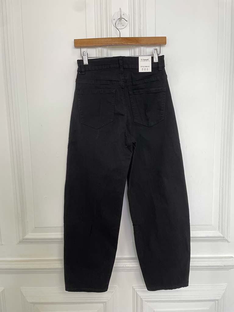 G-Smack Cropped Balloon Jeans - Black