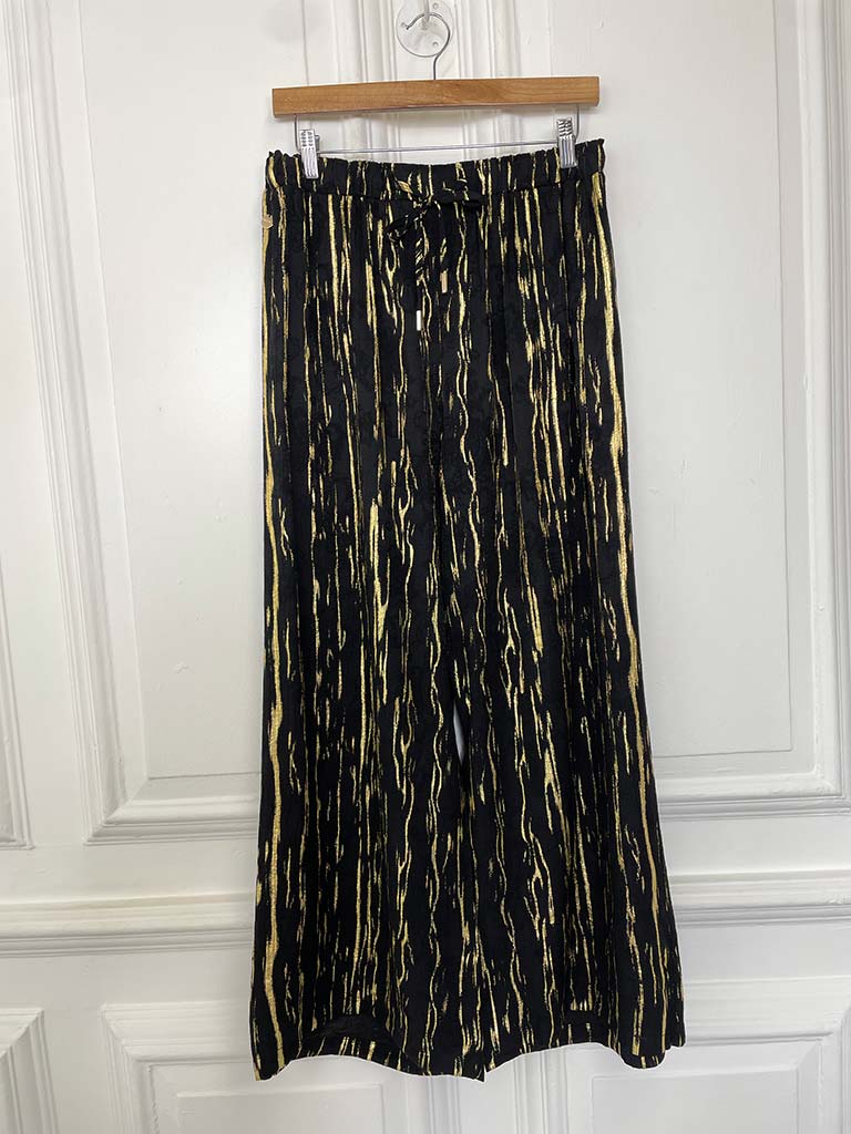 Malissa J Metallic Shimmer Trousers - Black