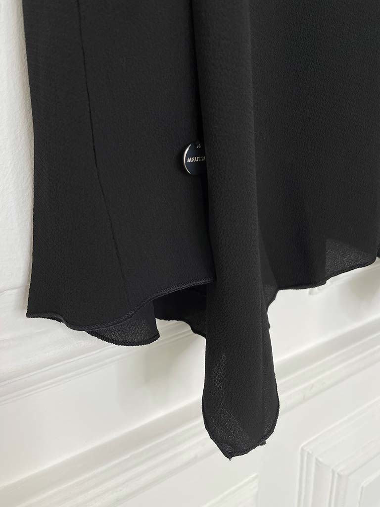 Malissa J V-Neck Bias Cut Vest - Black