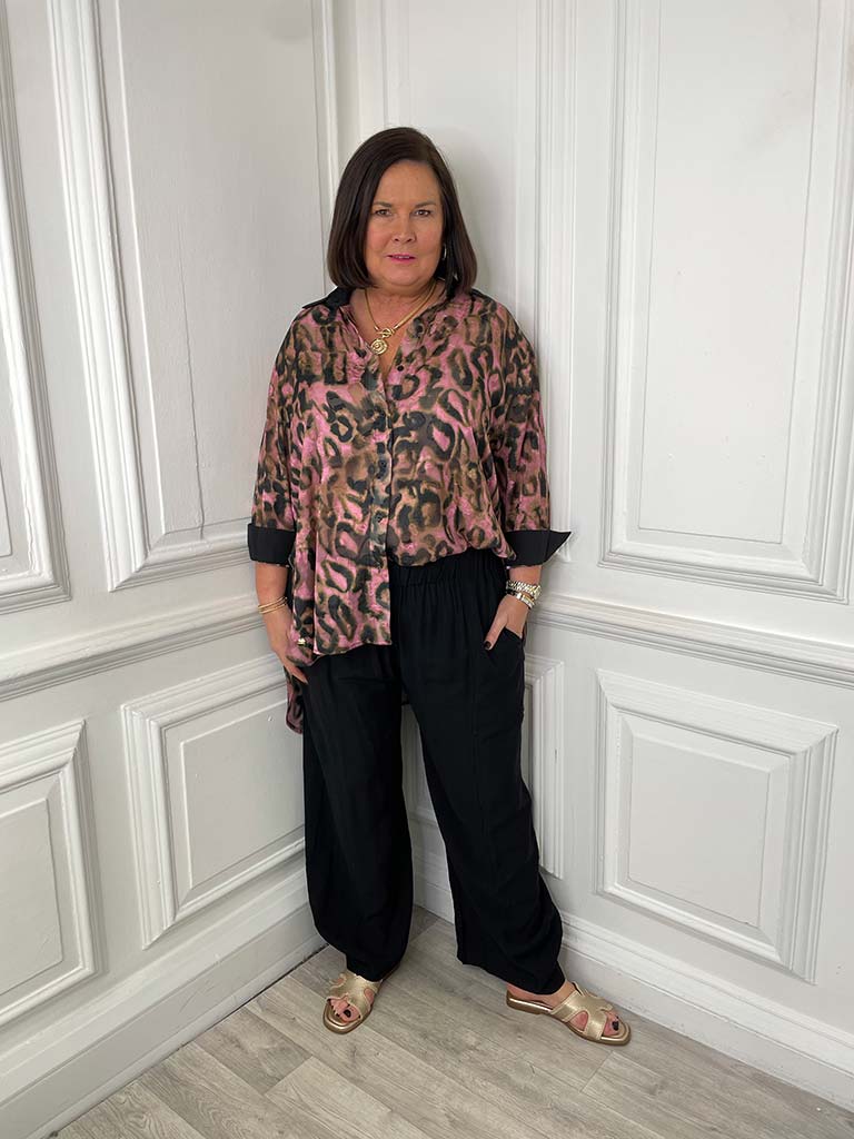Malissa J Blush Leopard Shirt