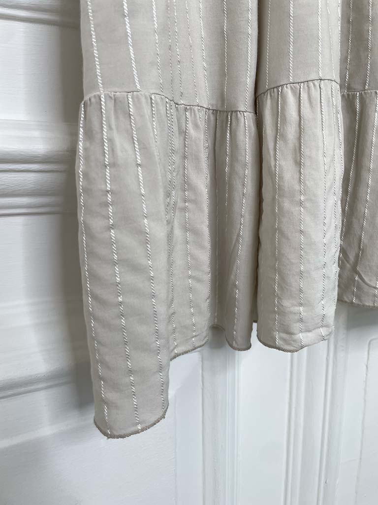 Frill Strap Sundress - Stone