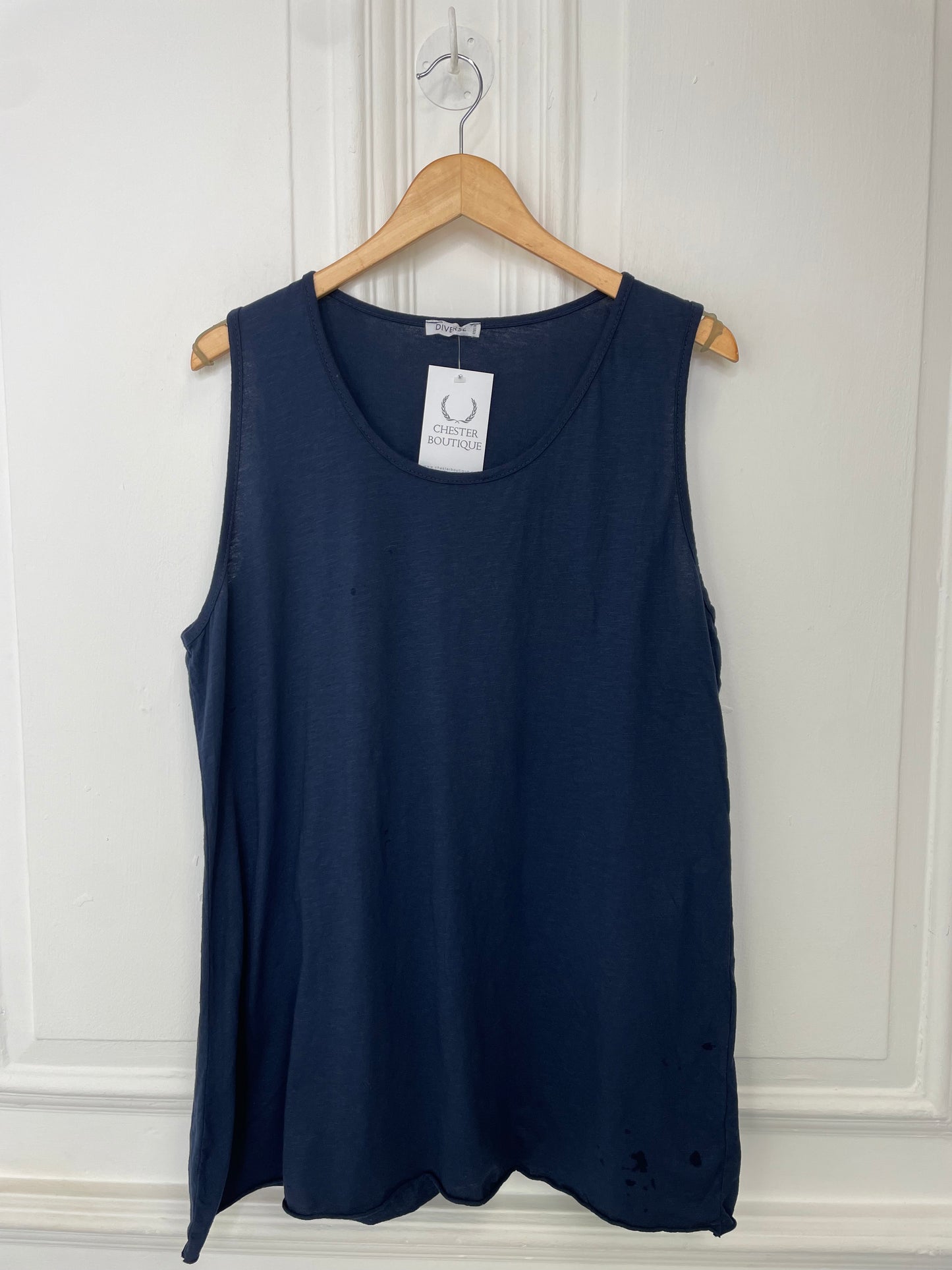 Oversized Tank Vest - Navy