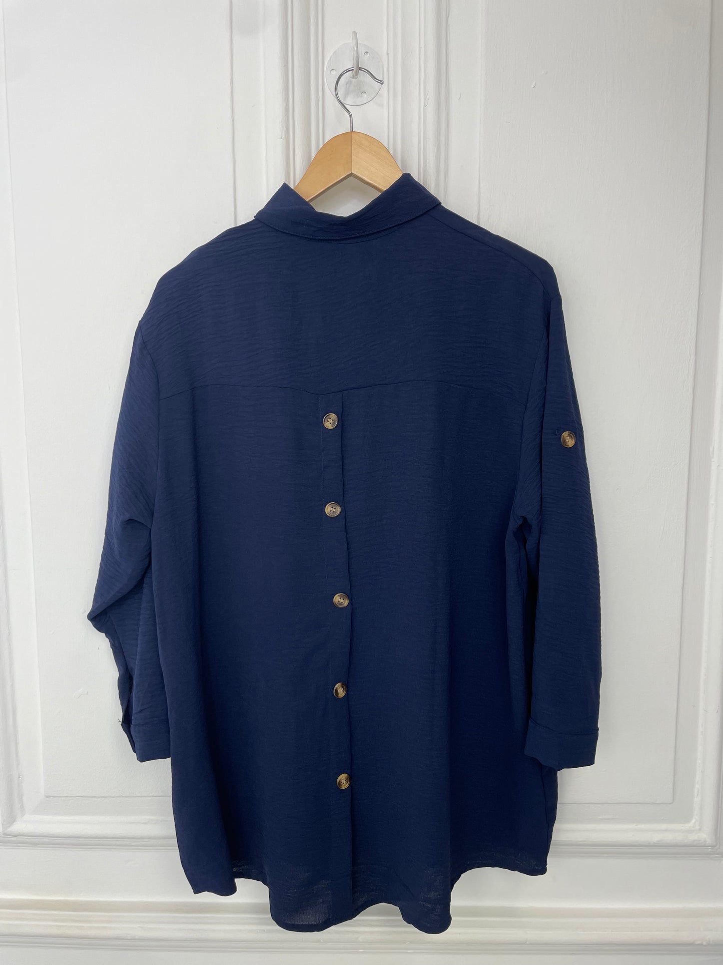 Half Button Tunic - Navy