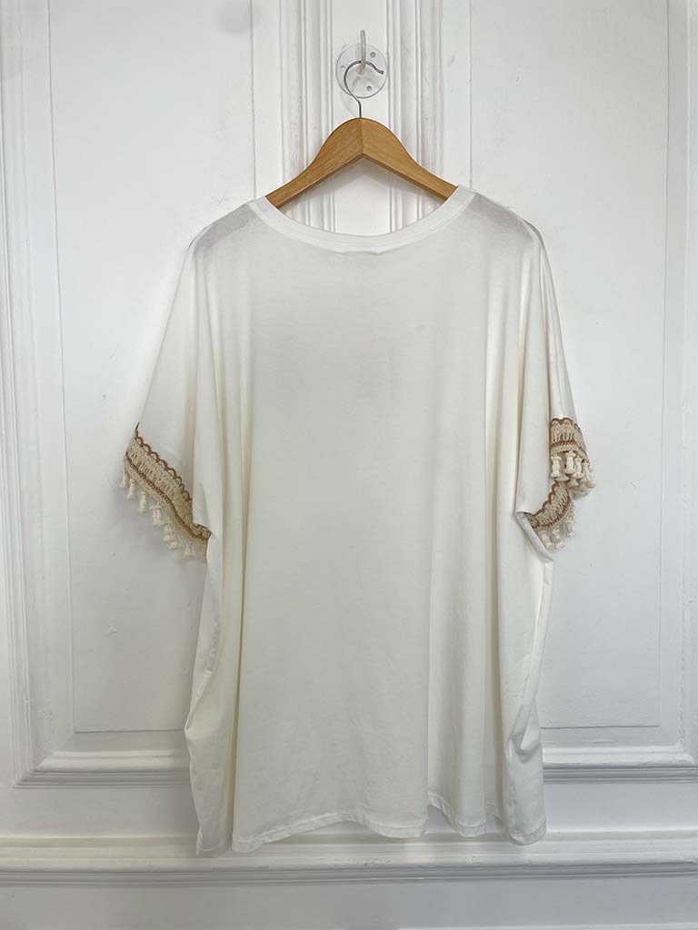 Tassel Sleeve Tee