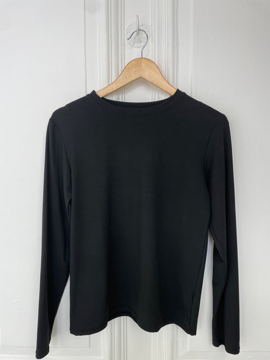 Basic Super Soft Long Sleeve Top - Black