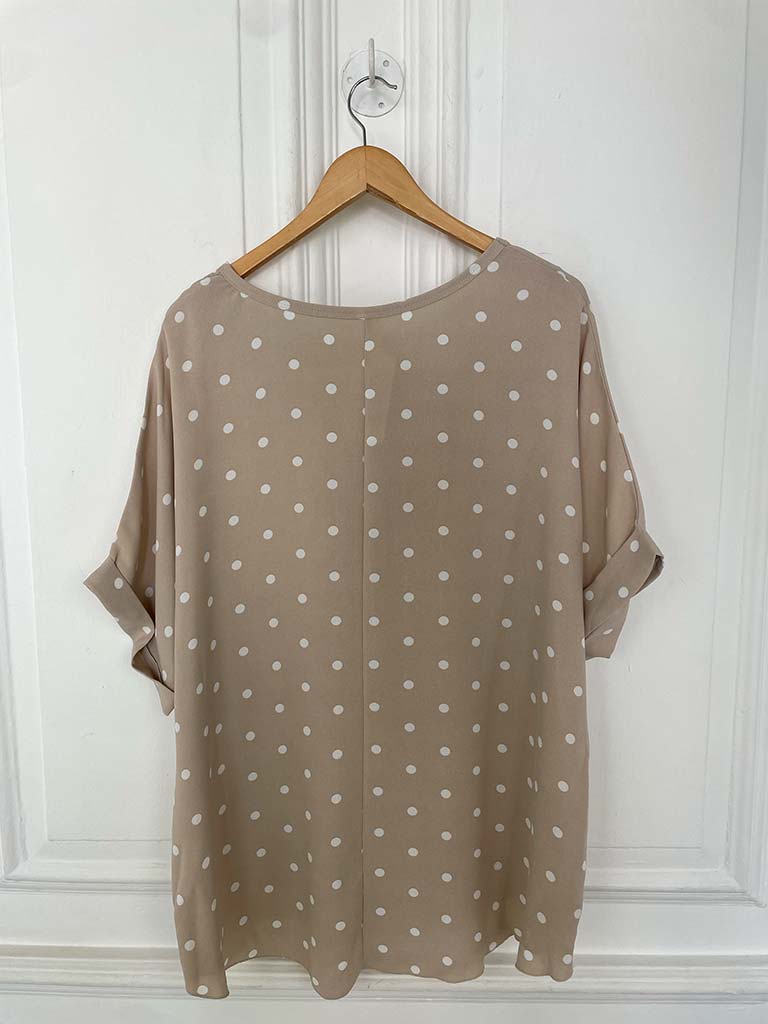 Dotty Oversized Top - Stone