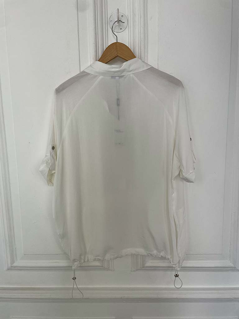 Sports Luxe Pocket Top - Warm White