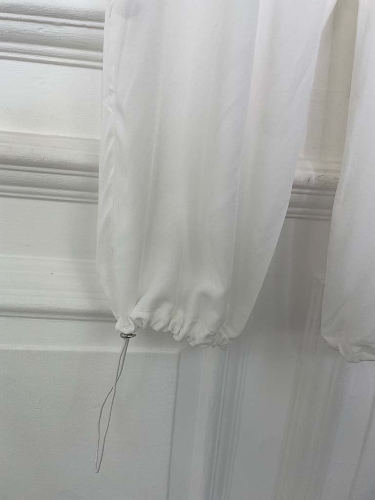 Sports Luxe Cuff Trousers - Warm White