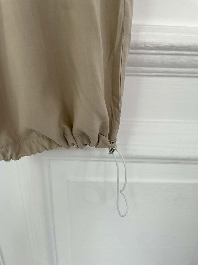 Sports Luxe Cuff Trousers - Stone