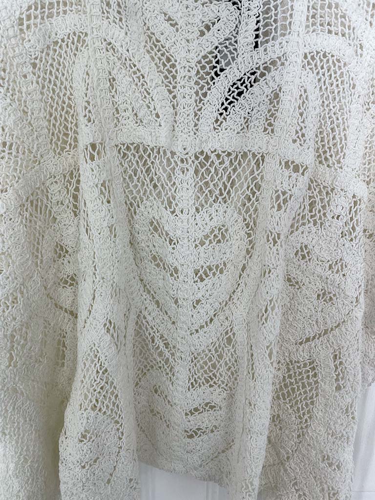 Crochet Tie Side Top - Warm White