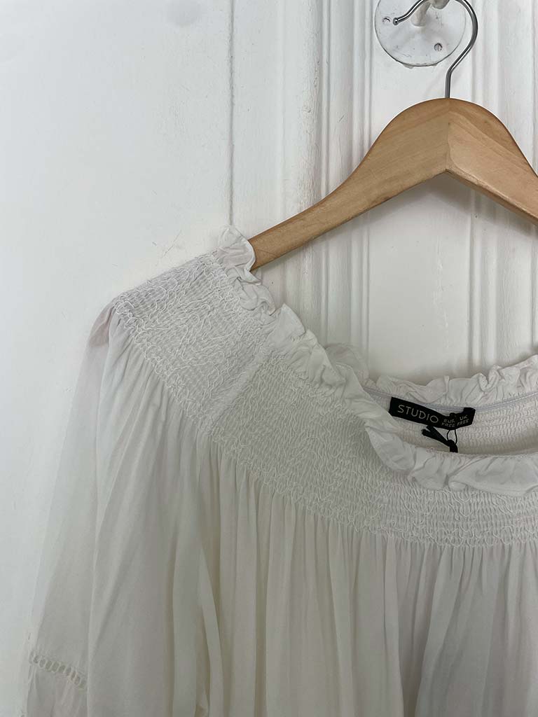 Bardot Lace Trim Top