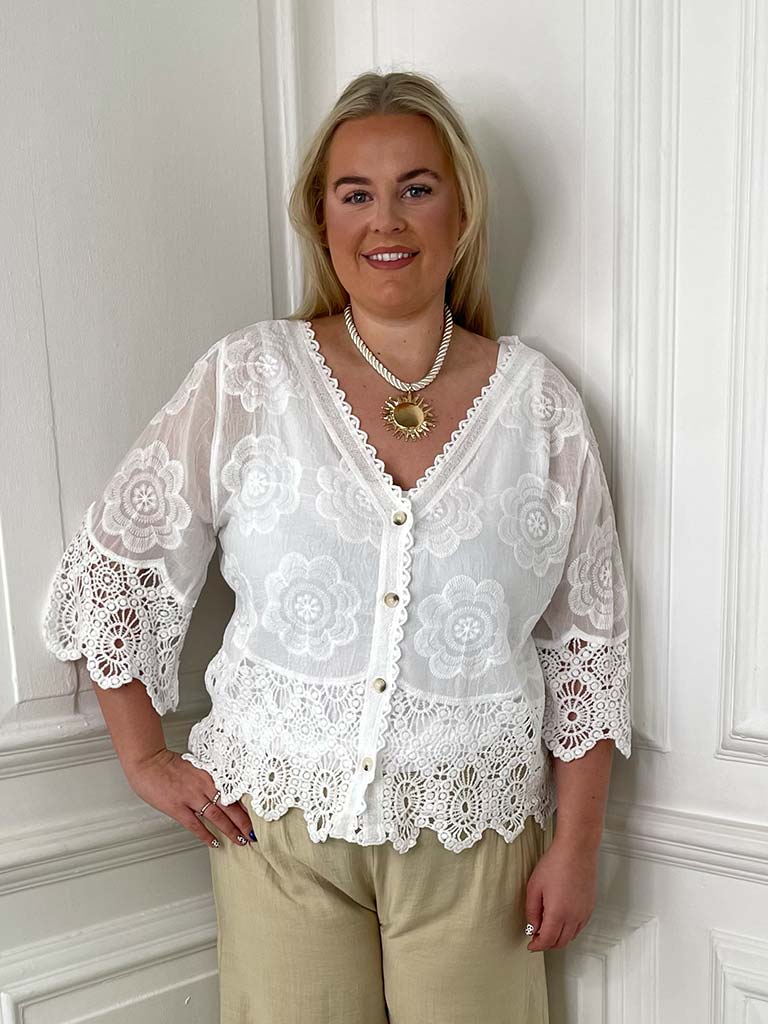 Vintage Crochet Jacket - White