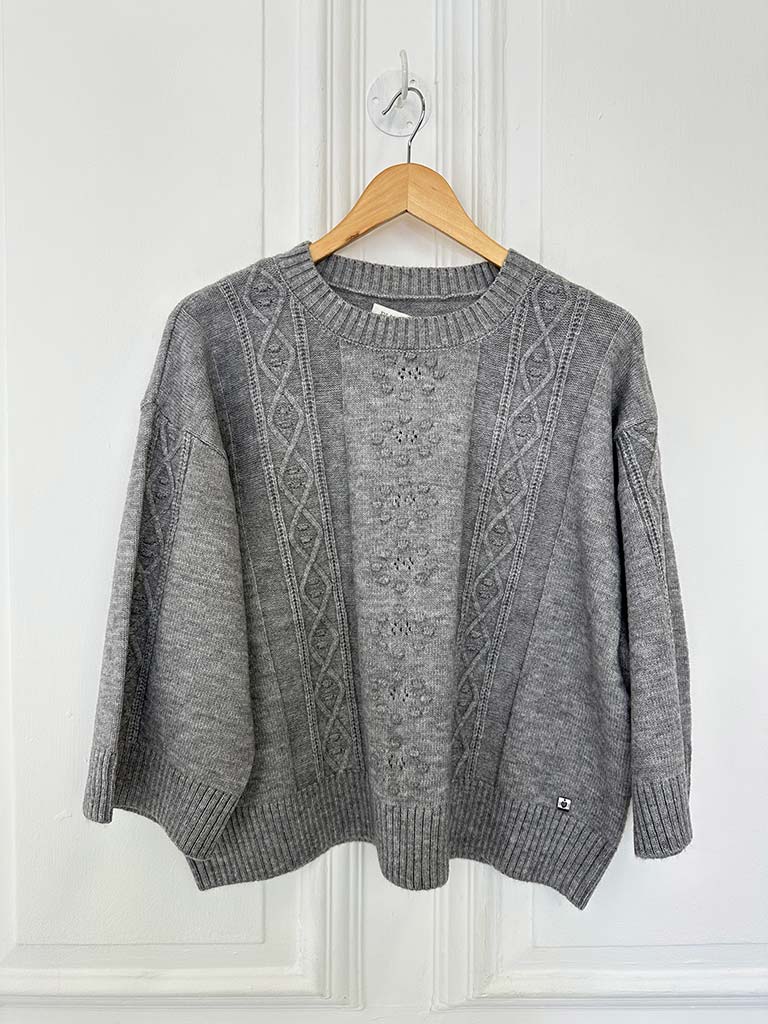 Aran Box Knit - Storm