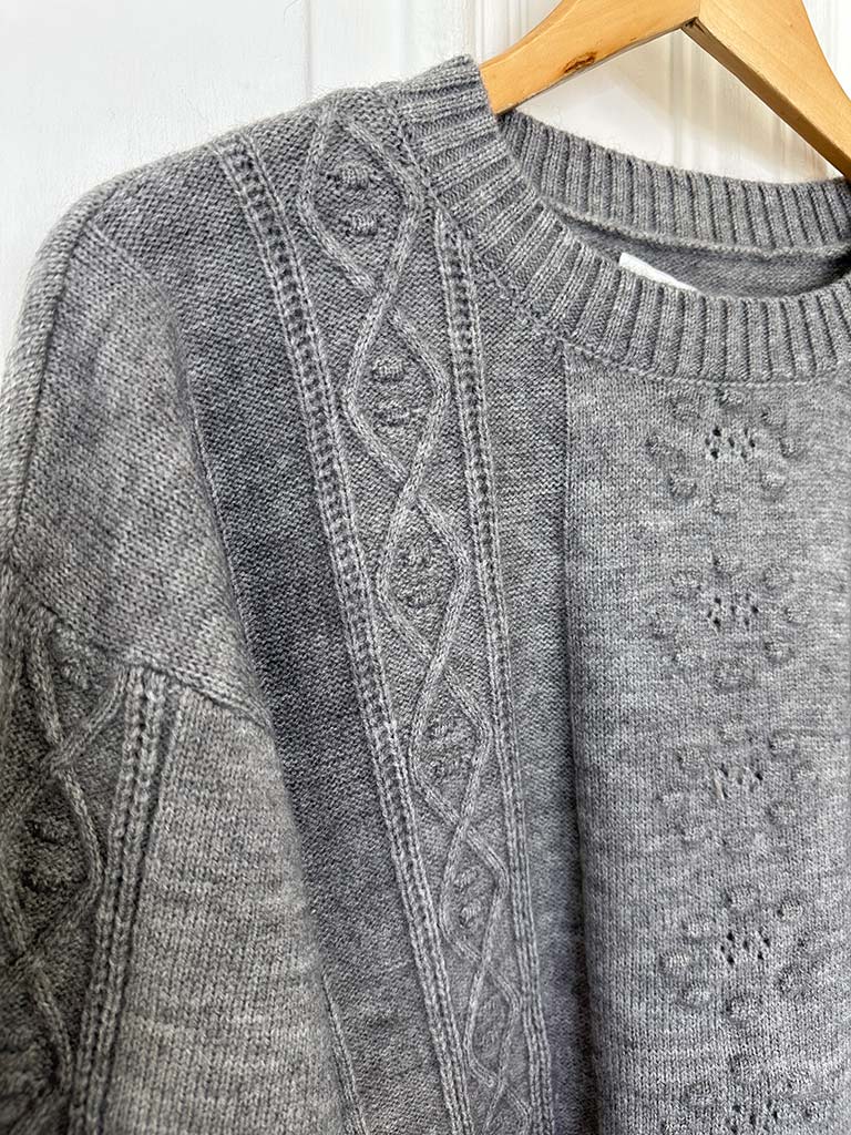 Aran Box Knit - Storm