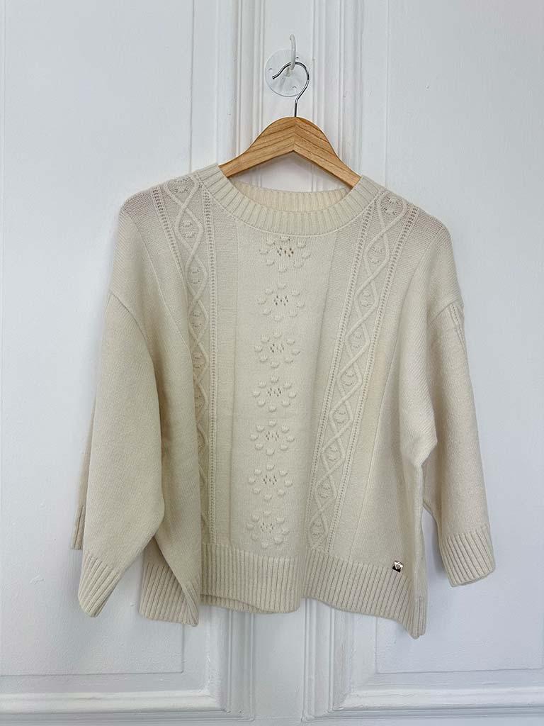 Aran Box Knit - Ecru