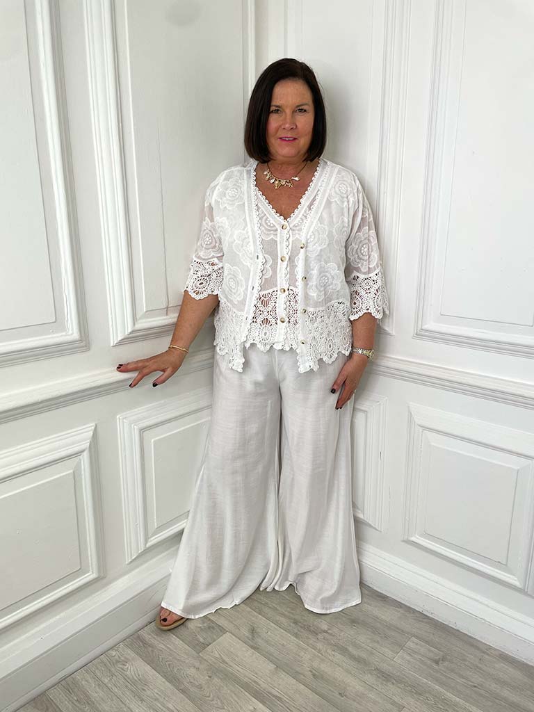Vintage Crochet Jacket - White