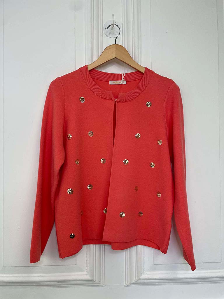 Malissa J Soloro Cardigan - Coral