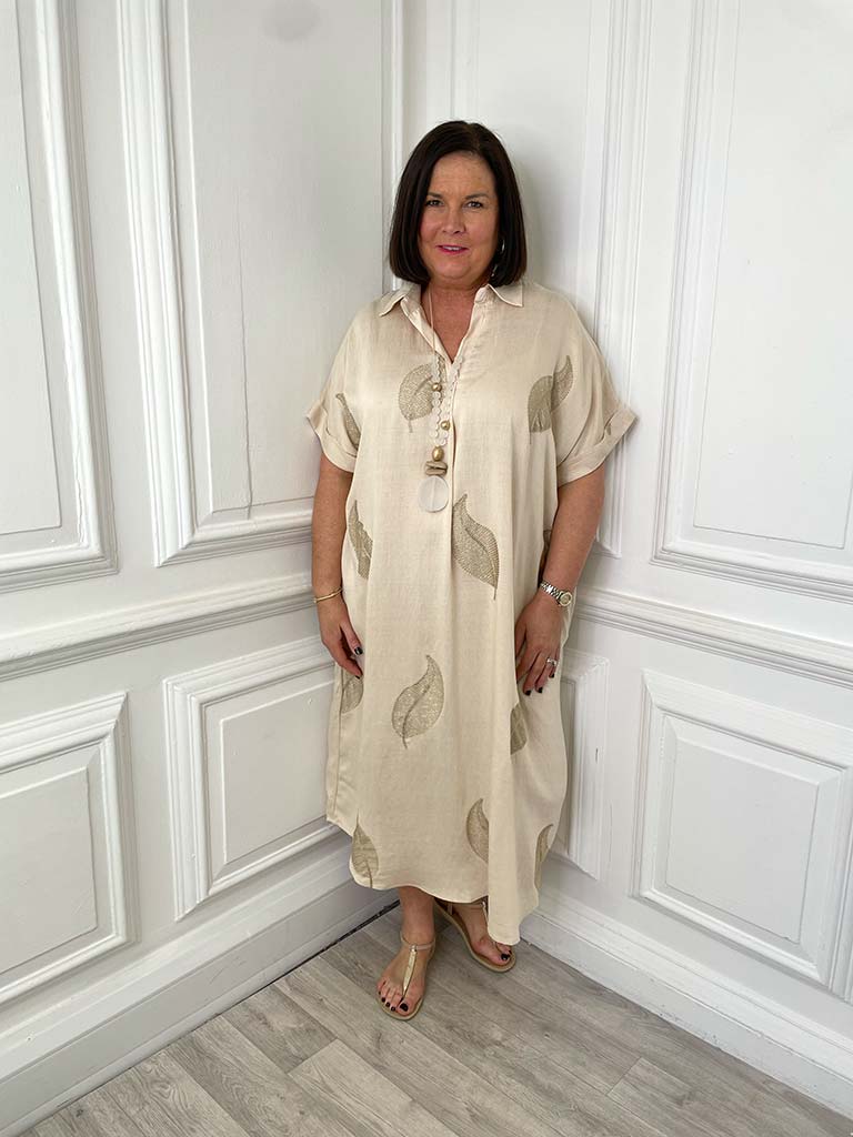 chinese dress ladies Verlaine White Linen Blend Maxi Dress - US 14 main image 1