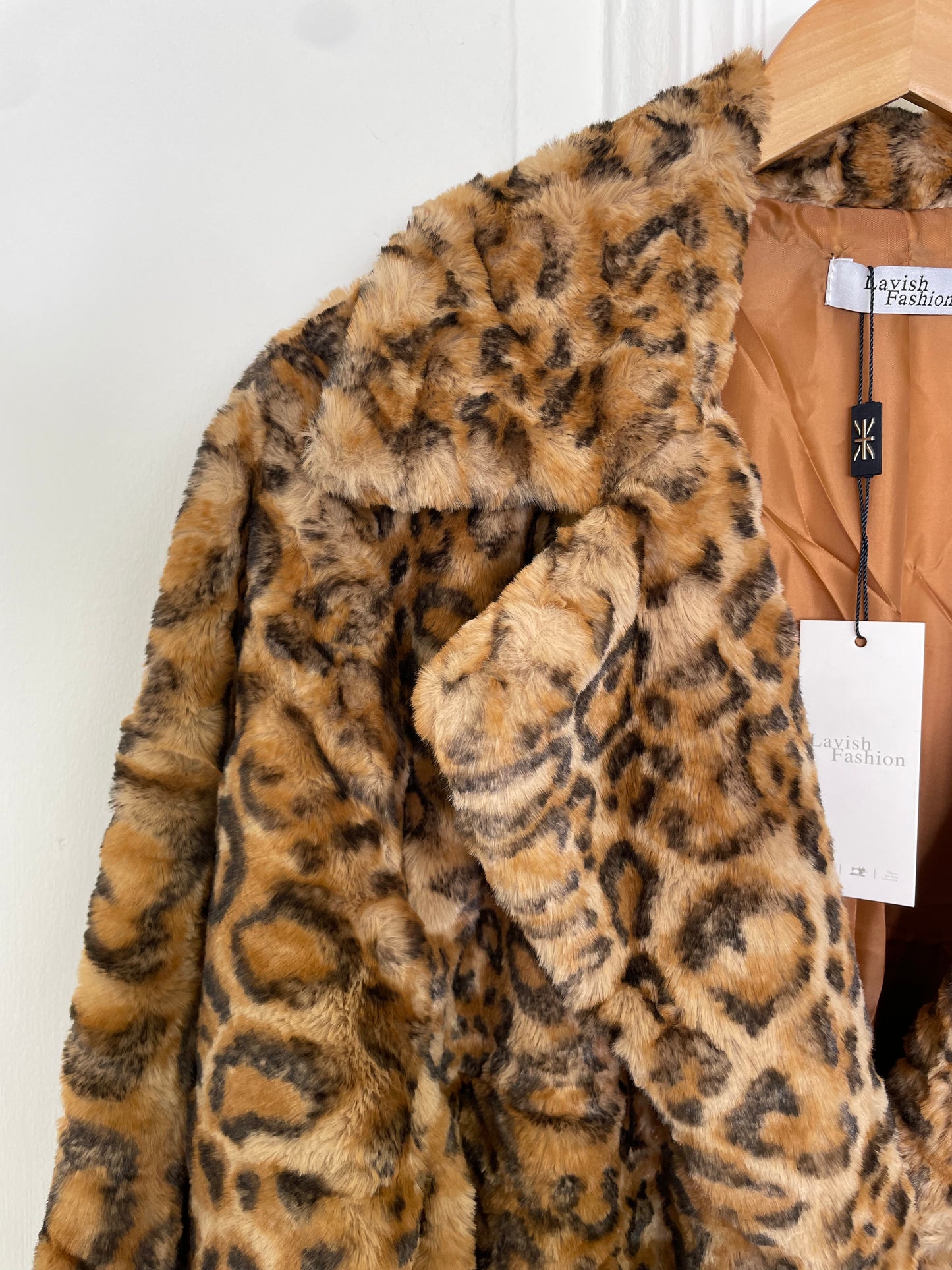 Leopard Faux Fur Long Coat