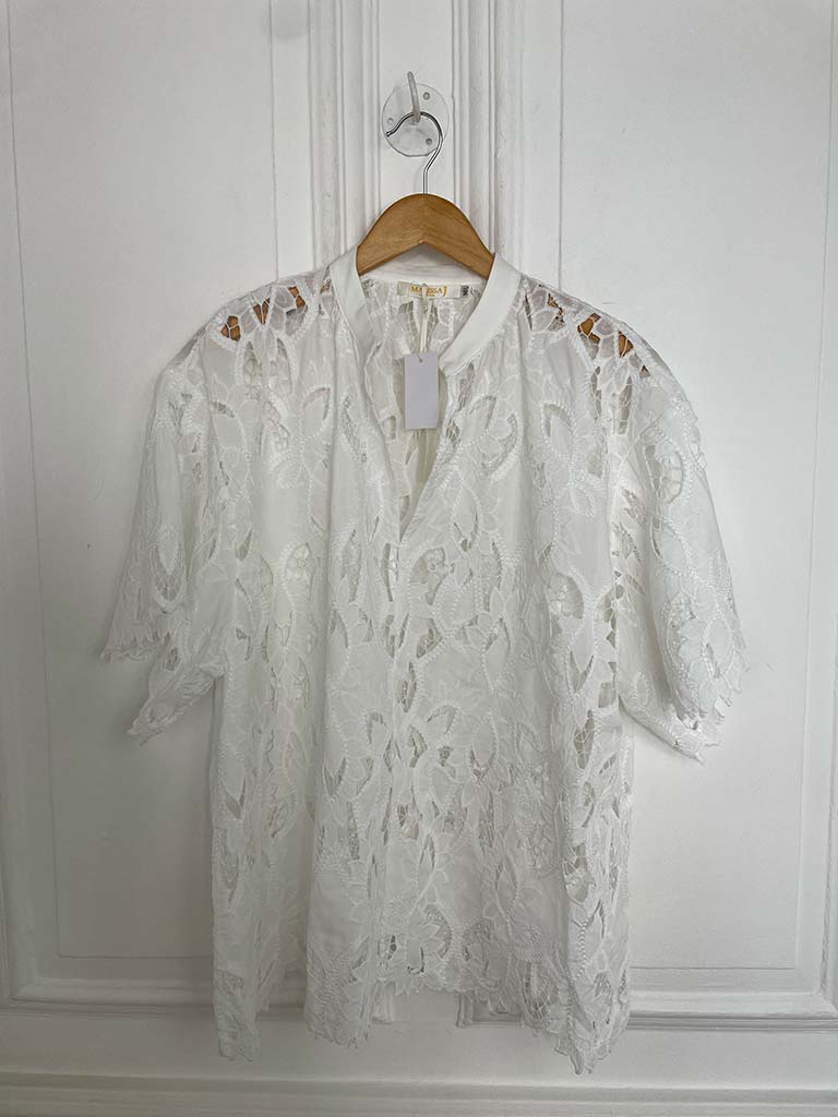 Malissa J Luxe Broderie Anglaise Top