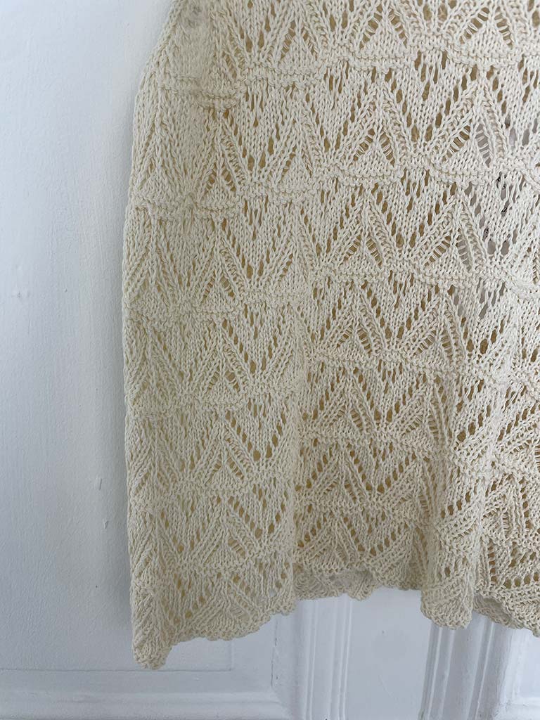 Knitted Chevron Co-ord - Vanilla