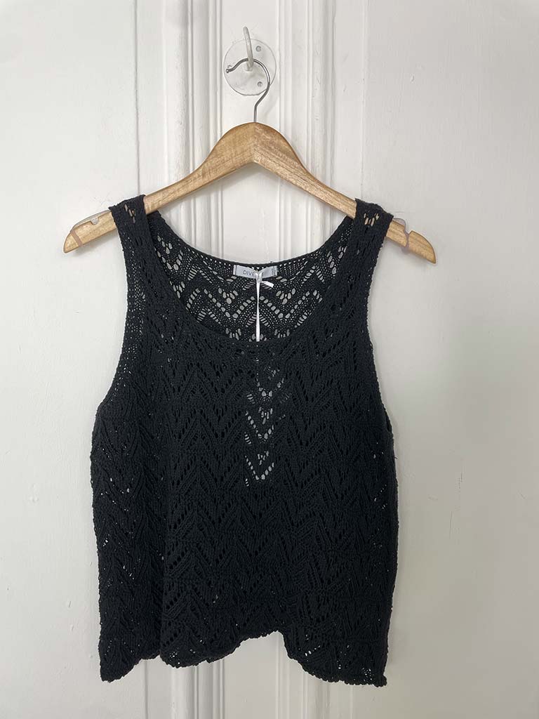 Knitted Chevron Co-ord - Black