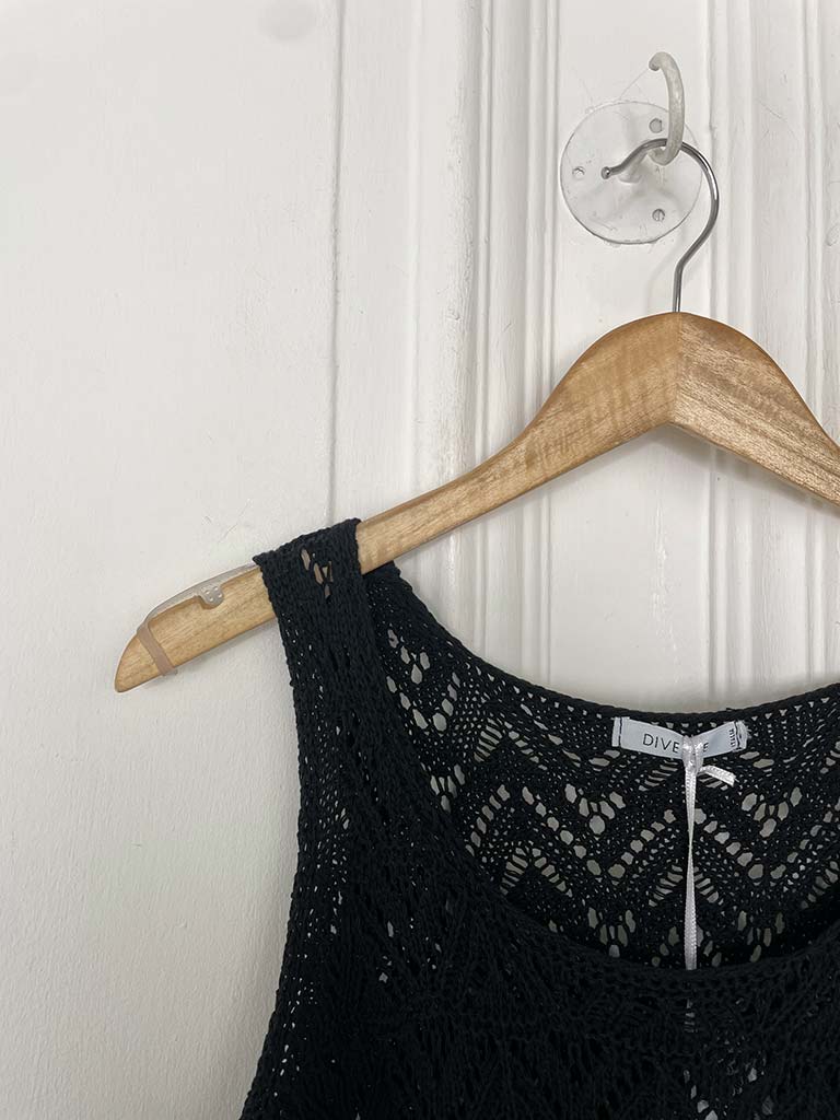 Knitted Chevron Co-ord - Black