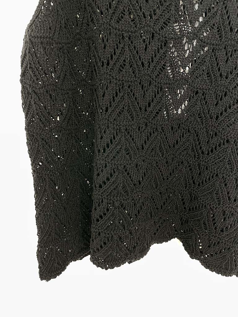 Knitted Chevron Co-ord - Black