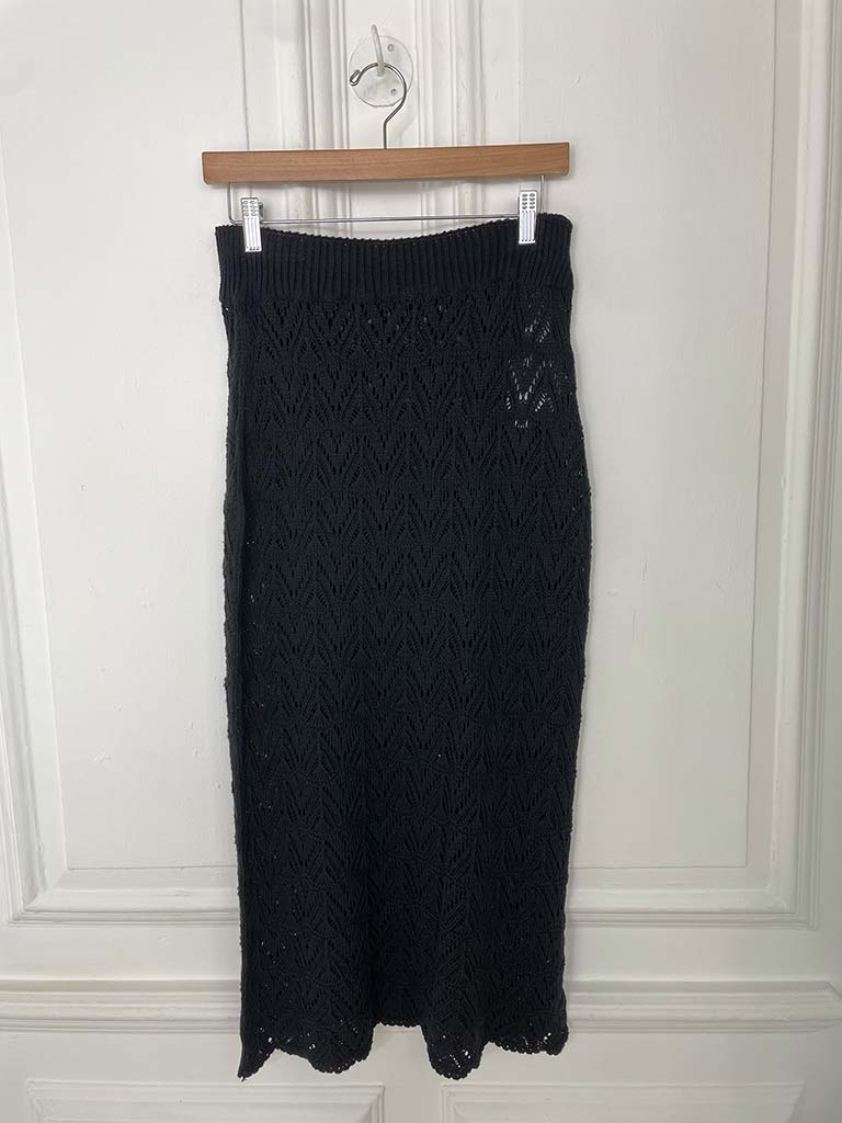 Knitted Chevron Co-ord - Black