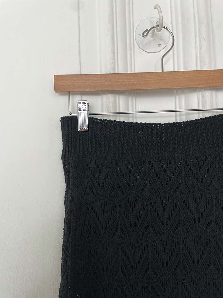 Knitted Chevron Co-ord - Black