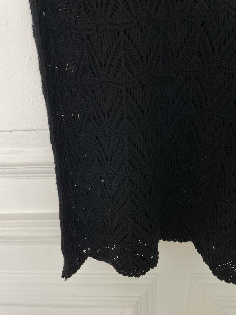 Knitted Chevron Co-ord - Black