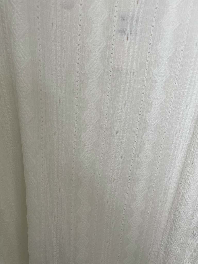 Crochet Shoulder Tee - White